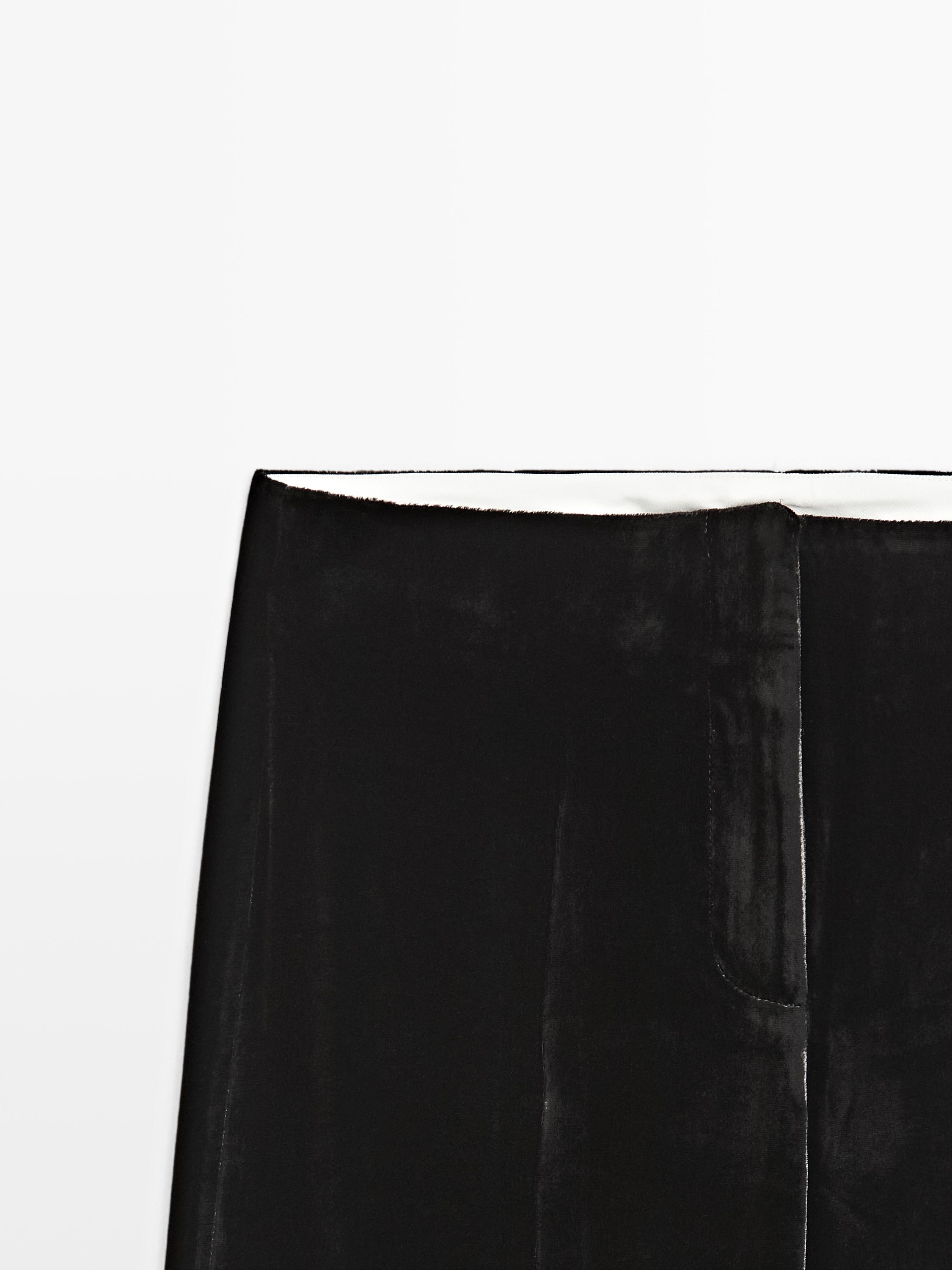 Pantalon large en velours